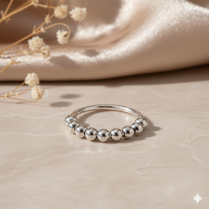 Balance Beam Fidget Ring in Sterling Silver or Gold Plated**