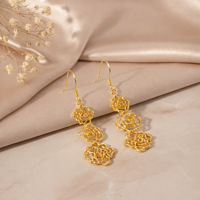 Enduring Roses in Silver & Gold Plated