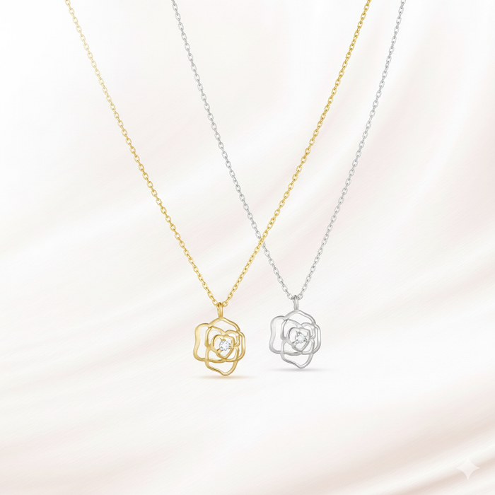 Bloom in Silver & Gold Plated Necklaces